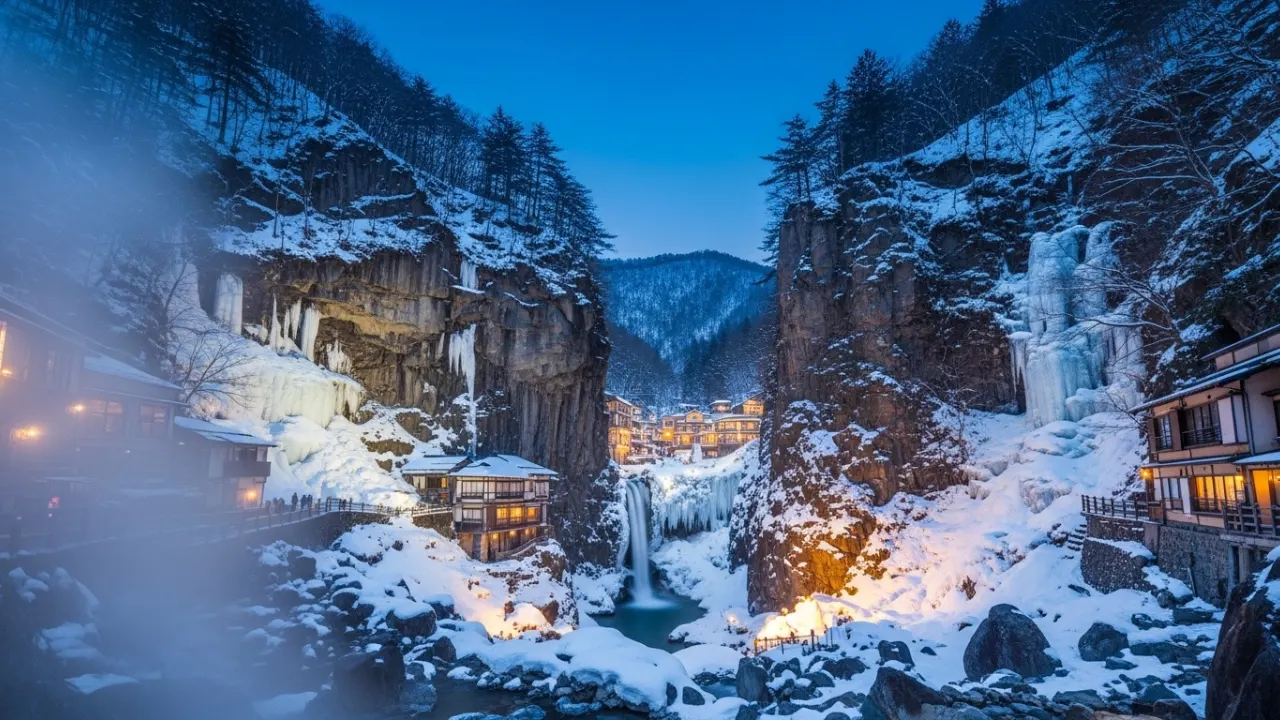 層雲峡温泉